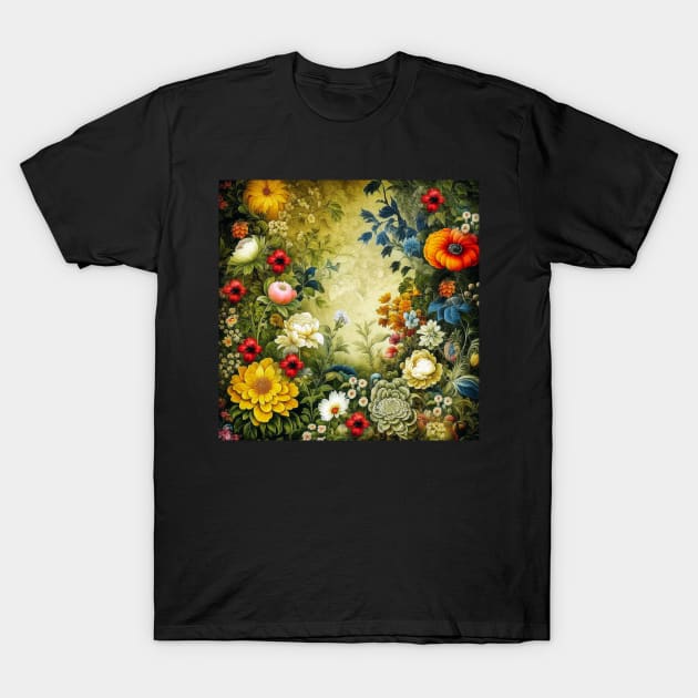 Flowers Pattern 0011 T-Shirt by AtelierFafard